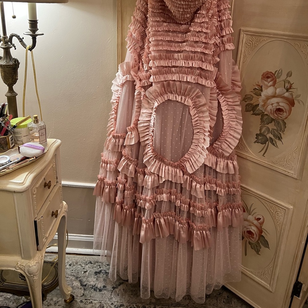 Needle & Thread Pink Hyacinth ruffle Gown for wedding/prom/balls - Picture 3 of 9